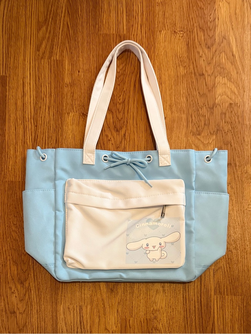 Sanrio Cinnamoroll Light Blue and White Canvas Tote